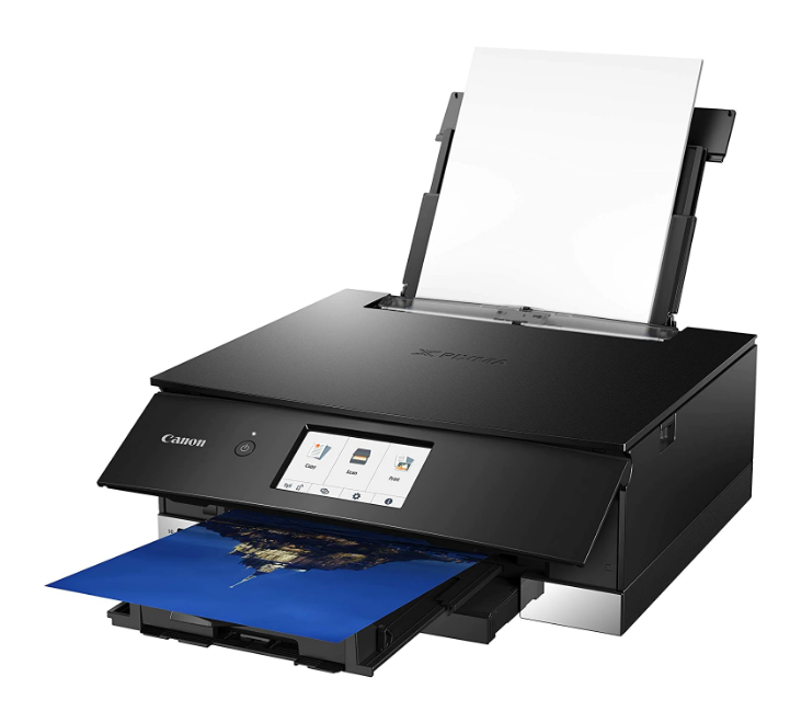 Multifunctional Inkjet Color Canon Pixma TS8350a Black ,  A4 ,  Functii: Impr|Scan|Cop , Viteza Print Mono: 15ipm , Viteza Print color: 10ipm , Conectiv: USB|WiFi , Duplex: Da , ADF: Nu(timbru verde 1 [4]