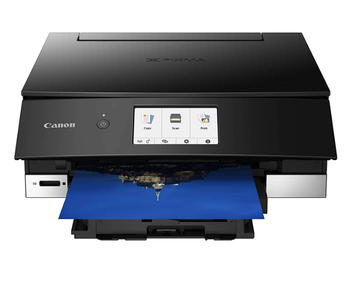 Multifunctional Inkjet Color Canon Pixma TS8350a Black ,  A4 ,  Functii: Impr|Scan|Cop , Viteza Print Mono: 15ipm , Viteza Print color: 10ipm , Conectiv: USB|WiFi , Duplex: Da , ADF: Nu(timbru verde 1 [3]