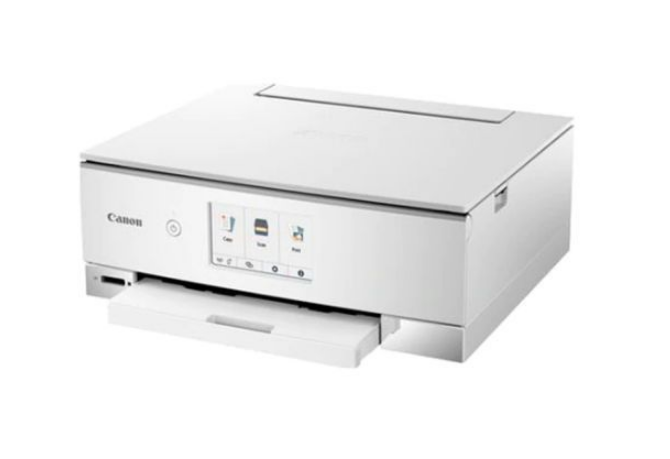Multifunctional Inkjet Color Canon Pixma TS8351 White , A4 , Functii: Impr|Scan|Cop , Viteza Print Mono: 15ipm , Viteza Print color: 10ipm , Conectiv: USB|Wi-Fi , Duplex: Da , ADF: Nu(timbru verde 11 [2]