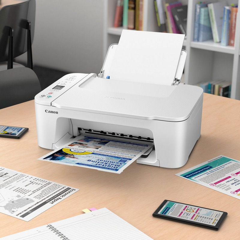 Multifunctional InkJet Color Canon TS3751i , A4 , Functii: Impr.|Scan.|Cop. , Viteza de Printare Monocrom: 7.7ppm , Viteza de printare color: 4ppm , Conectivitate: USB|Wi-Fi , Duplex: Nu , ADF: [4]