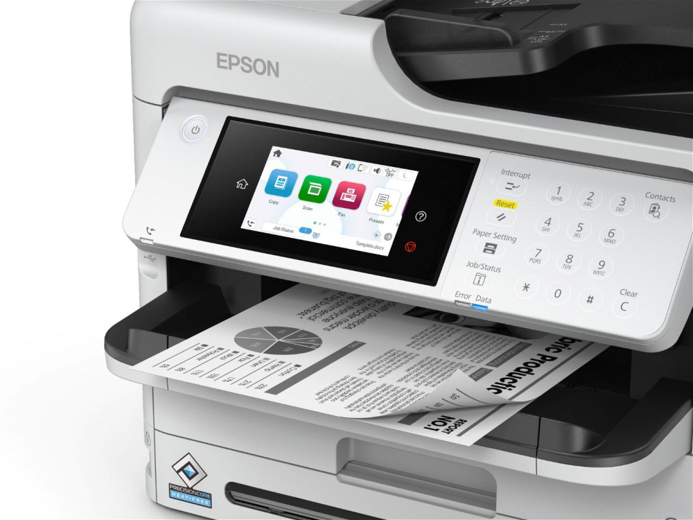 Multifunctional Inkjet Color Epson WF-M5899DWF, A4,Functii:Impr.|Scan.|Cop.|Fax, Vit de Print Mono: 34ppm,Vit de print color:34ppm,Conectiv:USB|Retea|Wi-Fi, Duplex:,ADF:Da(Timbru Verde 23lei),  C11CK7 [2]