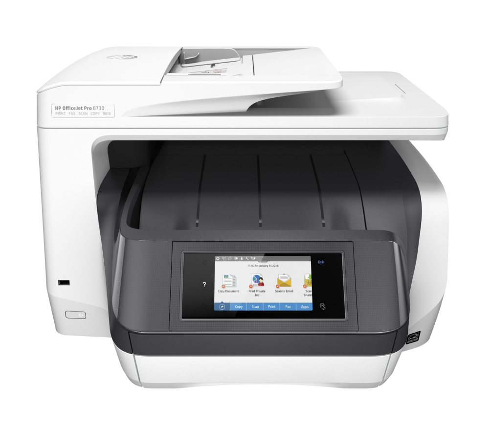 Multifunctional Inkjet Color HP OfficeJet Pro 8730 e AIO,A4,Functii:Impr|Scan|Cop|Fax,Vit Print Mono:24ppm,Vit Print color:20ppm,Conectiv:USB|Ret|WiFi,Duplex:Da,ADF:ADF(timbru verde 40 lei) D9L20A [1]