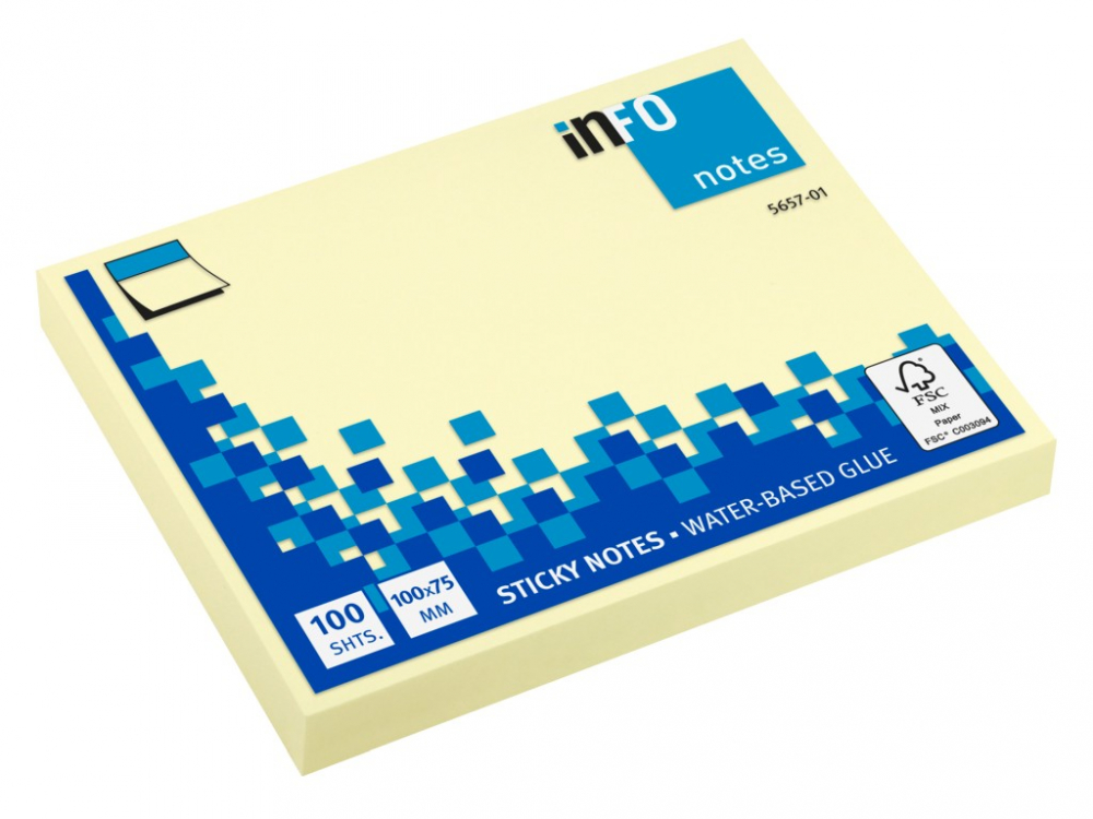 Notes adeziv 75 x 100 mm 100 file Info Notes [1]