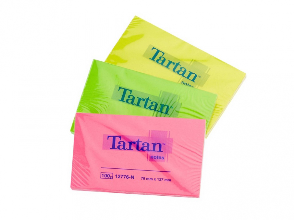 Notes adeziv 76 x 127 mm 100 file neon Tartan [1]