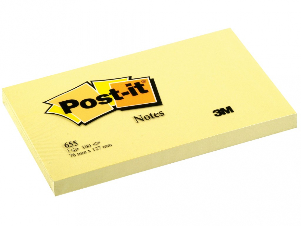 Notes adeziv 76 x 127 mm 100 file Post-it Canary Yellow [1]