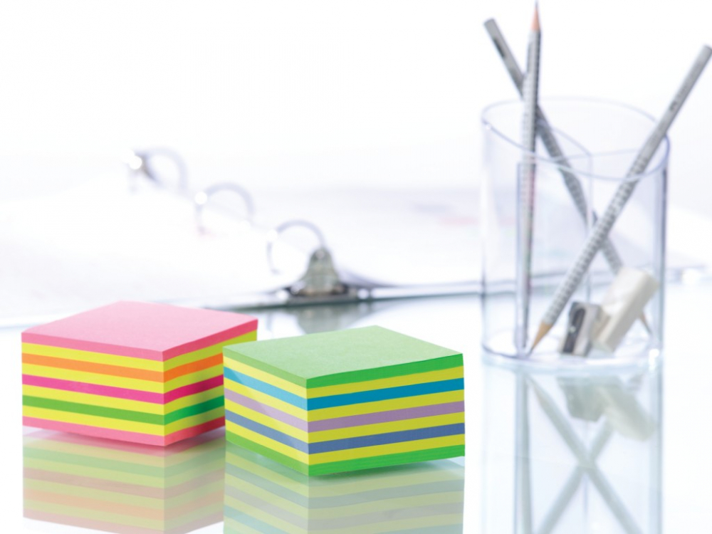 Notes adeziv 76 x 76 mm 450 file cub neon Post-it 3M [3]