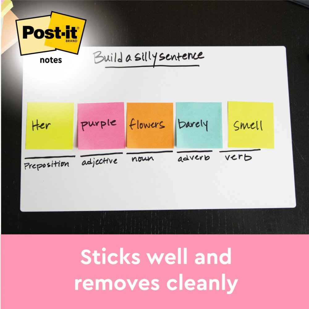 Notes adeziv 76 x 76 mm "Z" 100 file x 6 culori neon Post-it 100% PEFC, SGSCH-PEFC-COC-110078 [4]