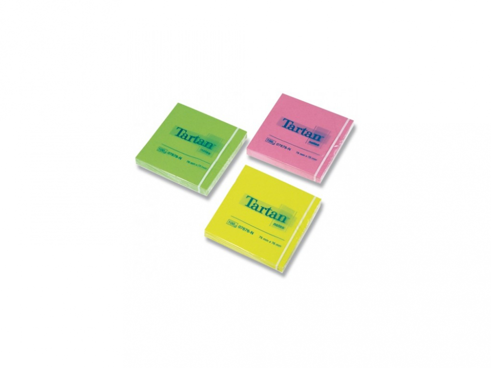 Notes adeziv Tartan Neon 76 x 76 mm [1]