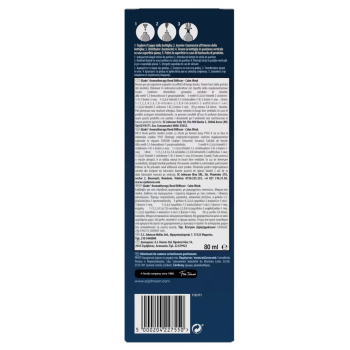 Odorizant camera cu betisoare Glade Aromatherapy Calm Mind [2]