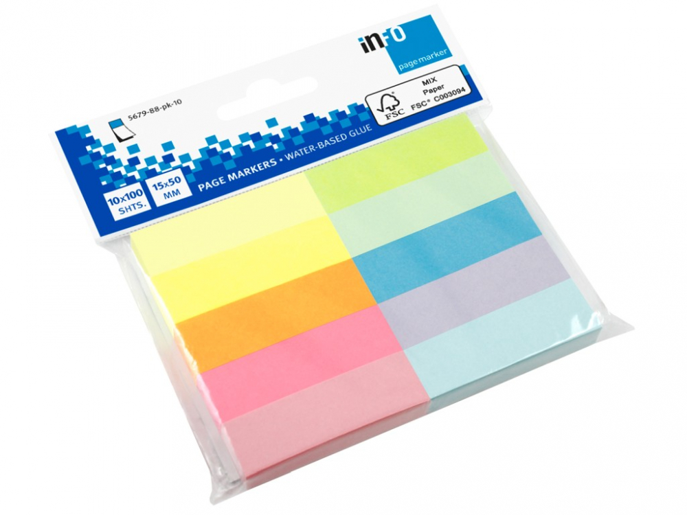 PageMarker 15 x 50 mm 1000 file Info Notes 10 culori/set [1]