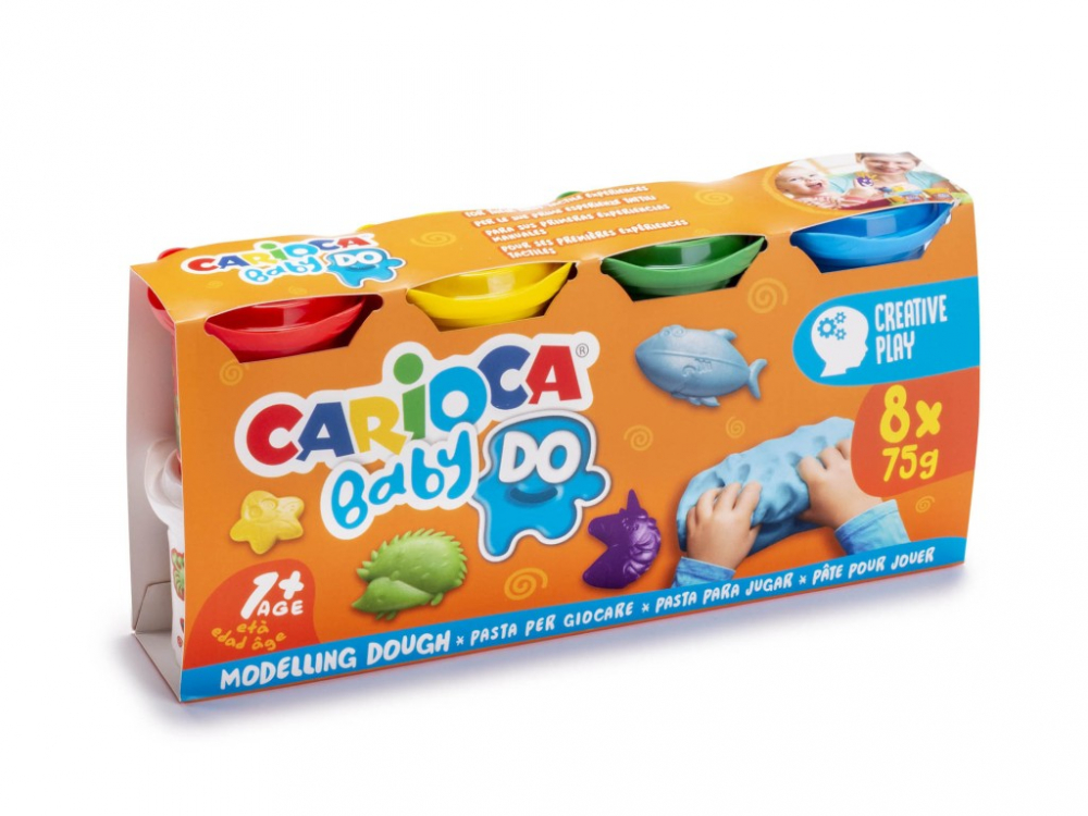 Plastilina Baby Dough Carioca 8 x 75 g/cutie [1]