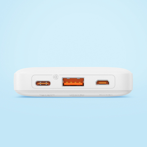 POWER BANK Baseus Airpow ,  10000mAh ,  20W ,  1 x USB; 1 x USB Type-C input/output ,  total 3A ,  include cablu USB la USB Type-C de 30cm ,  alb ,  Cod Produs: PPQD090002 [4]