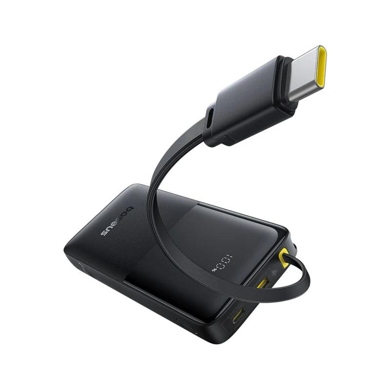 POWER BANK Baseus Bipow 2 Digital ,  display ,  capacitate 10000mAh ,  20W ,  cablu integrat USB Type-C ,  1 x USB Type-C ,  1 x USB ,  total 5V/3A ,  negru ,  Cod Produs: P10077101113-00 [4]