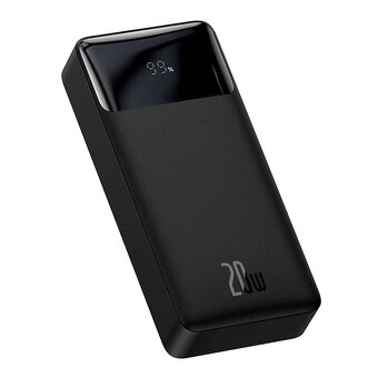 POWER BANK Baseus Bipow , 20000mAh , 20W , 2 x USB; 1 x USB Type-C , digital display pt. status baterie , total 3A , negru , Cod Produs: PPBD050501 [1]