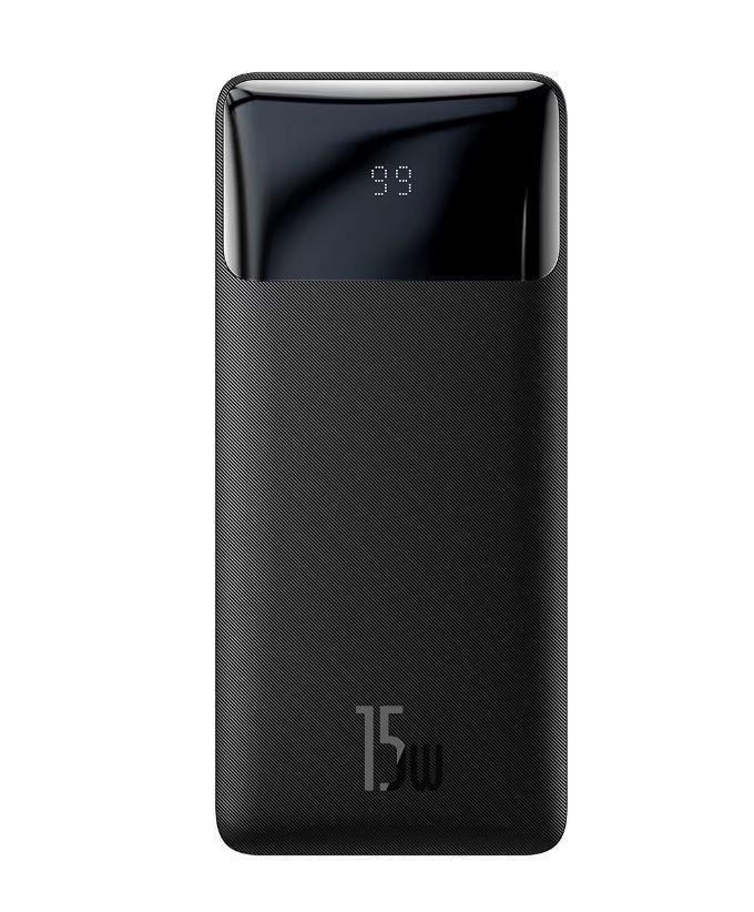 POWER BANK Baseus Bipow Digital Display ,  30000mAh ,  PD 15W ,  2 x USB; 1xUSB Type-C ,  1xMicro USB digital display pt. status baterie ,  total 3A ,  negru Cod Produs: PPBD050201 [1]