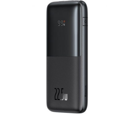 POWER BANK Baseus Bipow Pro , 10000mAh , PD 22.5W , 2 x USB; 1 x USB Type-C , digital display pt. status baterie , total 3A , negr Cod Produs: PPBD040001 [2]