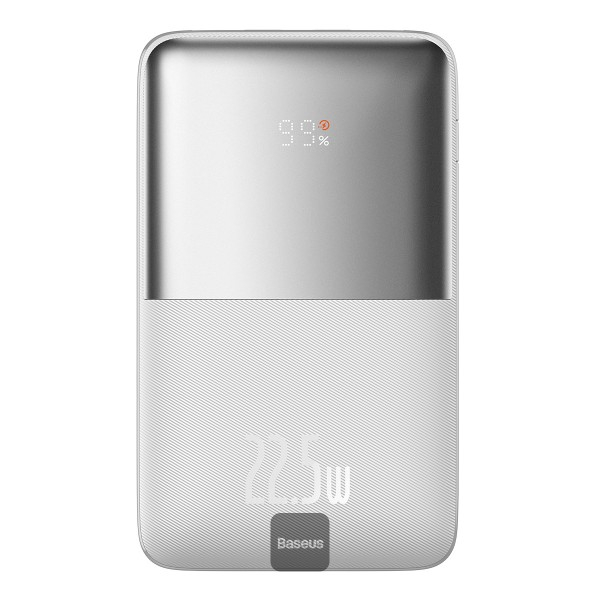 POWER BANK Baseus Bipow Pro ,  20000mAh ,  PD 22.5W ,  2 x USB; 1 x USB Type-C ,  digital display pt. status baterie ,  include cablu USB la USB Type-C de 30 cm ,  alb Cod Produs: PPBD040302 [1]