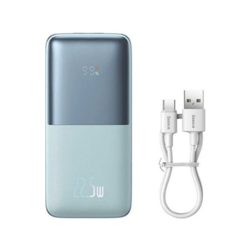 POWER BANK Baseus Bipow Pro ,  20000mAh ,  PD 22.5W ,  2 x USB; 1 x USB Type-C ,  digital display pt. status baterie ,  include cablu USB la USB Type-C de 30 cm ,  albastru Cod Produs: PPBD030003 [2]