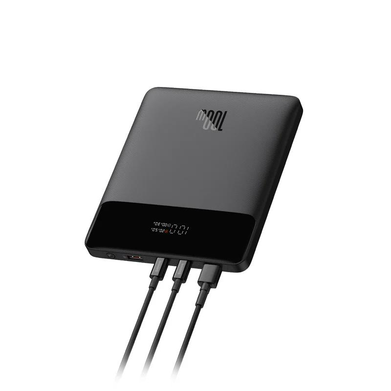 POWER BANK Baseus Blade ,  20000mAh ,  PD 100W ,  ultra thin ,  2 x USB; 2 x USB Type-C ,  display digital pt. status baterie ,  total 5A ,  negru ,  Cod Produs: PPBL000301 [5]