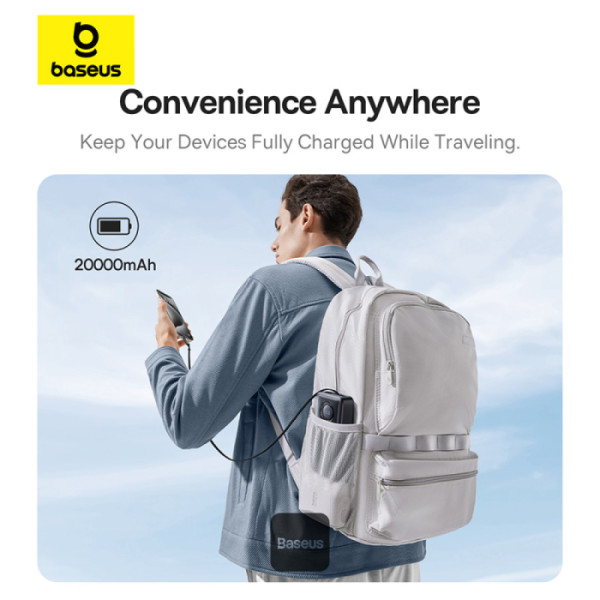 POWER BANK Baseus Free2Pull ,  display ,  capacitate 20000mAh ,  65W ,  cablu integrat USB Type-C ,  1 x USB Type-C ,  total 5V/3A ,  negru ,  Cod Produs: P10073700123-00 [9]