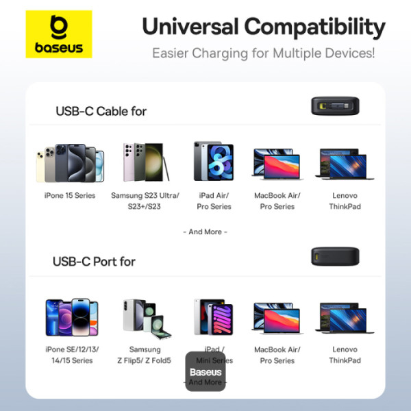 POWER BANK Baseus Free2Pull ,  display ,  capacitate 20000mAh ,  65W ,  cablu integrat USB Type-C ,  1 x USB Type-C ,  total 5V/3A ,  negru ,  Cod Produs: P10073700123-00 [8]