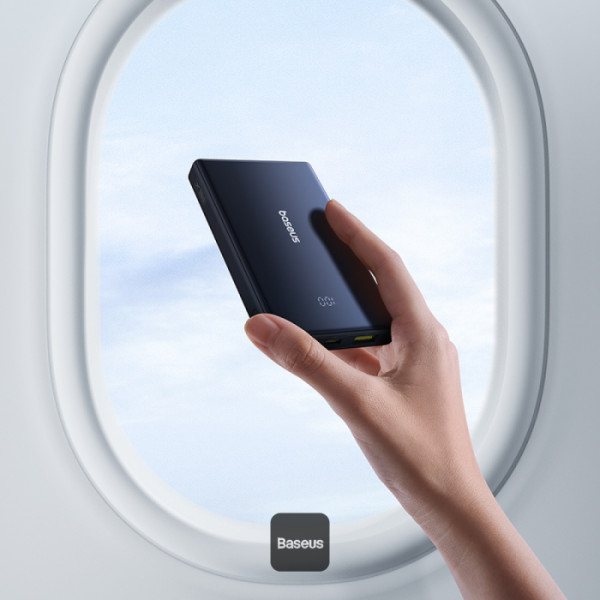 POWER BANK Baseus PicoGo ,  display ,  capacitate 10000mAh ,  20W ,  2 x USB Type-C ,  1 x USB ,  total 5V/3A ,  include cablu Type-C to Type-C 60W lungime 30cm ,  negru ,  Cod Produs: P10076801123-00 [3]