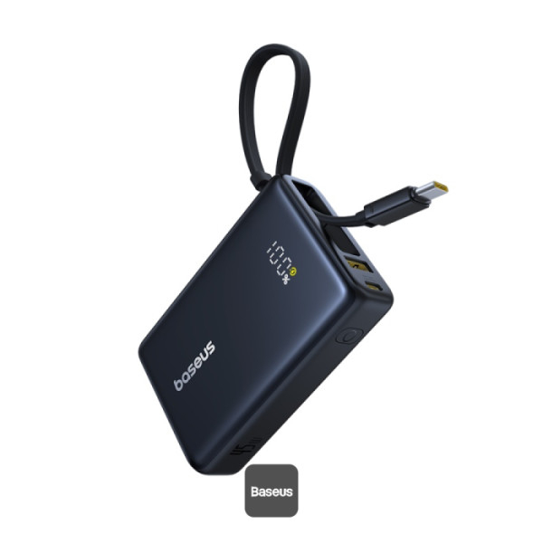 POWER BANK Baseus PicoGo ,  display ,  capacitate 10000mAh ,  45W ,  cablu integrat USB Type-C ,  1 x USB Type-C ,  1 x USB ,  total 5V/3A ,  negru ,  Cod Produs: P10076803123-00 [1]