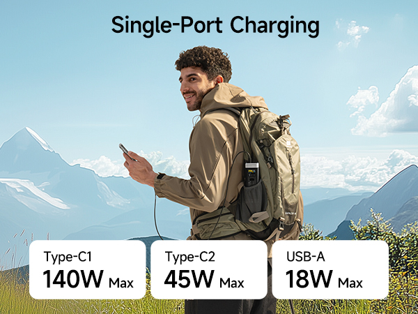 POWER BANK Cuktech P+ Series 2C1A ,  25000mAh ,  PD 3.1 ,  210W ,  1 x USB; 2 x USB Type-C ,  digital display pt. status baterie ,  negru ,  Cod Produs: CUK00P23GLBK [13]