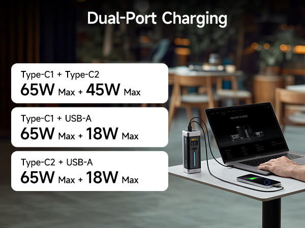 POWER BANK Cuktech P+ Series 2C1A ,  25000mAh ,  PD 3.1 ,  210W ,  1 x USB; 2 x USB Type-C ,  digital display pt. status baterie ,  negru ,  Cod Produs: CUK00P23GLBK [14]