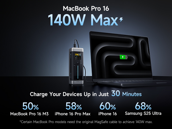 POWER BANK Cuktech P+ Series 2C1A ,  25000mAh ,  PD 3.1 ,  210W ,  1 x USB; 2 x USB Type-C ,  digital display pt. status baterie ,  negru ,  Cod Produs: CUK00P23GLBK [3]