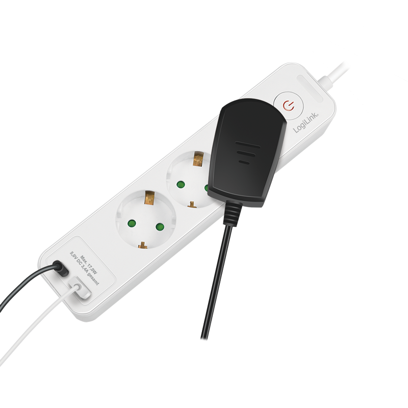 PRELUNGITOR LOGILINK ,  Schuko x 3 ,  USB-A x 1 ,  USB-C x 1 ,  cablu 3G 1.5mm2 ,  230 V/16 A ,  50 Hz ,  max. 3500 W ,  buton intrerupator iluminat ,  IP20 ,  2m ,  alb ,  Cod Produs: LPS279U [2]