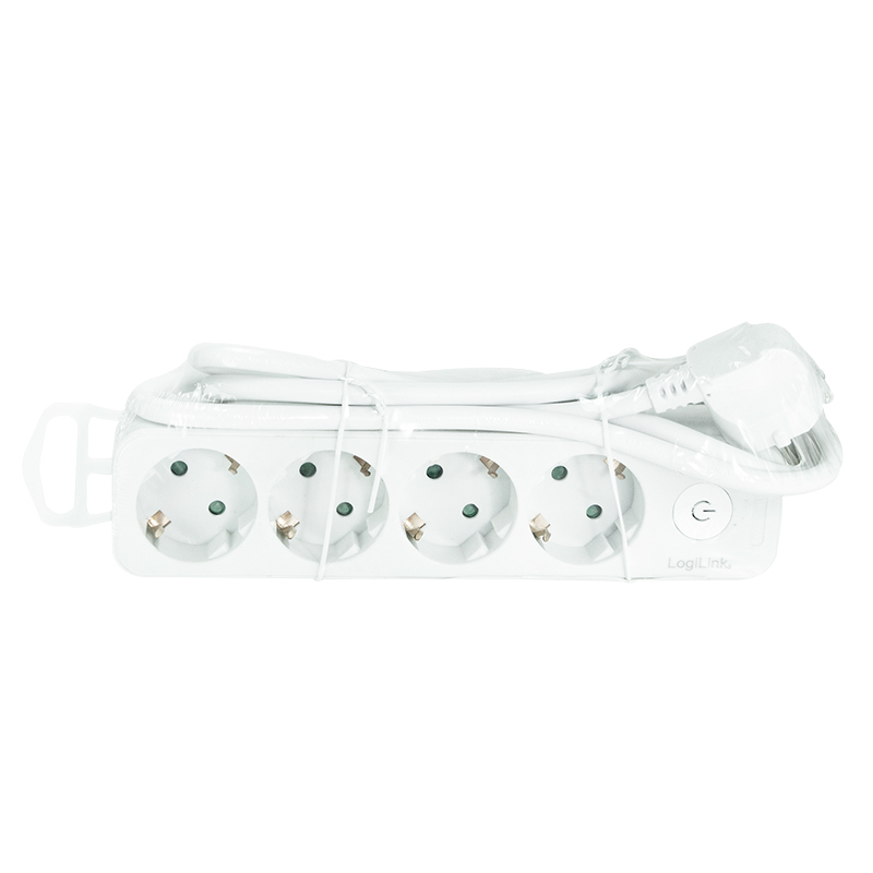PRELUNGITOR LOGILINK ,  Schuko x 4 ,  cablu 3G 1.5mm2 ,  230 V/16 A ,  50 Hz ,  max. 3600 W ,  buton intrerupator iluminat ,  IP20 ,  1.5m ,  alb Cod Produs: LPS245 [2]
