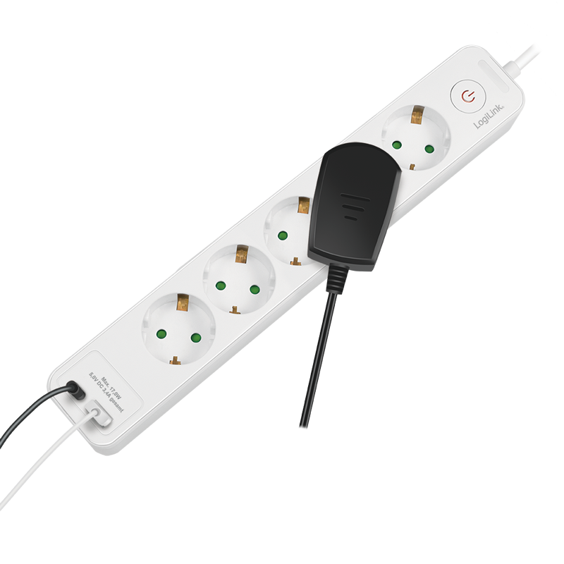 PRELUNGITOR LOGILINK ,  Schuko x 5 ,  conectare prin Schuko (T) ,  ON/OFF ,  16 A ,  1xUSB-A ,  1xUSB-C ,  cablu 1.5m ,  protectie IP20 ,  alb ,  Cod Produs: LPS280U [3]