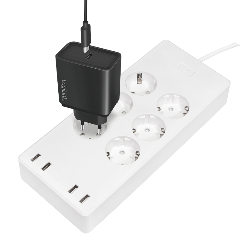 PRELUNGITOR LOGILINK ,  Schuko x 6 ,  conectare prin Schuko (T) ,  Wi-Fi ,  10 A ,  4xUSB-A ,  compatibil Tuya ,  cablu 1.8m ,  protectie IP20 ,  supracurent ,  supratensiune ,  supraincalzire ,  scur [2]
