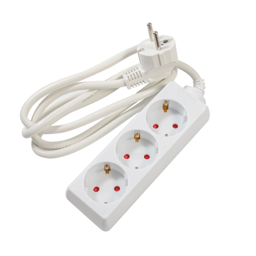PRELUNGITOR SPACER ,  Schuko x 3 ,  conectare prin Schuko (T) ,  cablu 1.5 m ,  16 A ,  protectie copii ,  alb ,  Cod Produs: PP-3-15 [3]