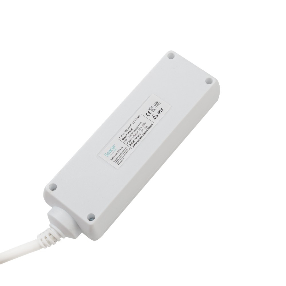 PRELUNGITOR SPACER ,  Schuko x 3 ,  conectare prin Schuko (T) ,  cablu 1.5 m ,  16 A ,  protectie copii ,  alb ,  Cod Produs: PP-3-15 [2]