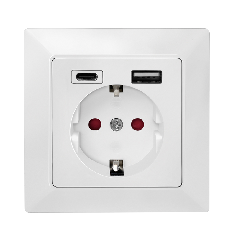 PRIZA LOGILINK ,  pentru perete ,  Schuko x 1 ,  USB x1 / USB-C x 1 5 V/2.8 A max ,  230 V AC ,  50 Hz ,  alb Cod Produs: PA0262 [2]