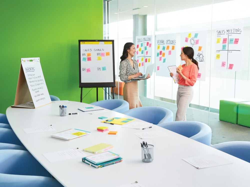Rezerva flipchart adeziva 30 coli 63,5 x 76,5 cm 3M Post-it Meeting Chart [5]