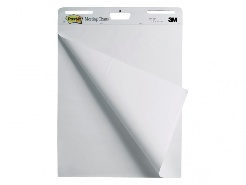 Rezerva flipchart adeziva 30 coli 63,5 x 76,5 cm 3M Post-it Meeting Chart [1]