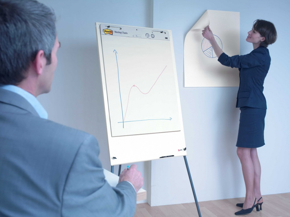 Rezerva flipchart adeziva 30 coli 63,5 x 76,5 cm 3M Post-it Meeting Chart [3]