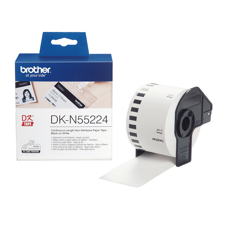 Rola de hartie continua originala Brother DKN55224, 54mm latime, 30.5 metrii, hartie neadeziva [2]