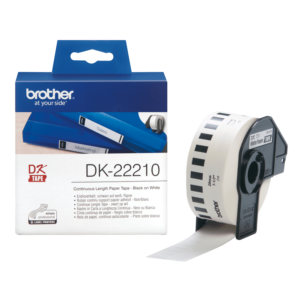 Rola de hartie continua originala Brother DK22210, 29mm latime, 30.48 metrii [2]