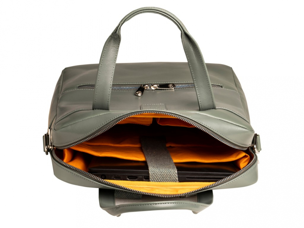 Rucsac din piele laptop 14" Exactive Lady Exacompta 17236E, gri [5]