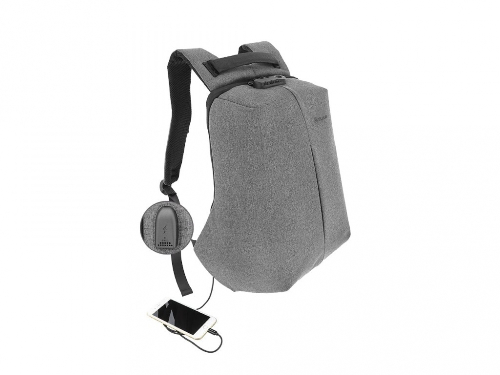 Rucsac laptop Tellur Antifurt V2, cu port USB, 15.6", gri [1]