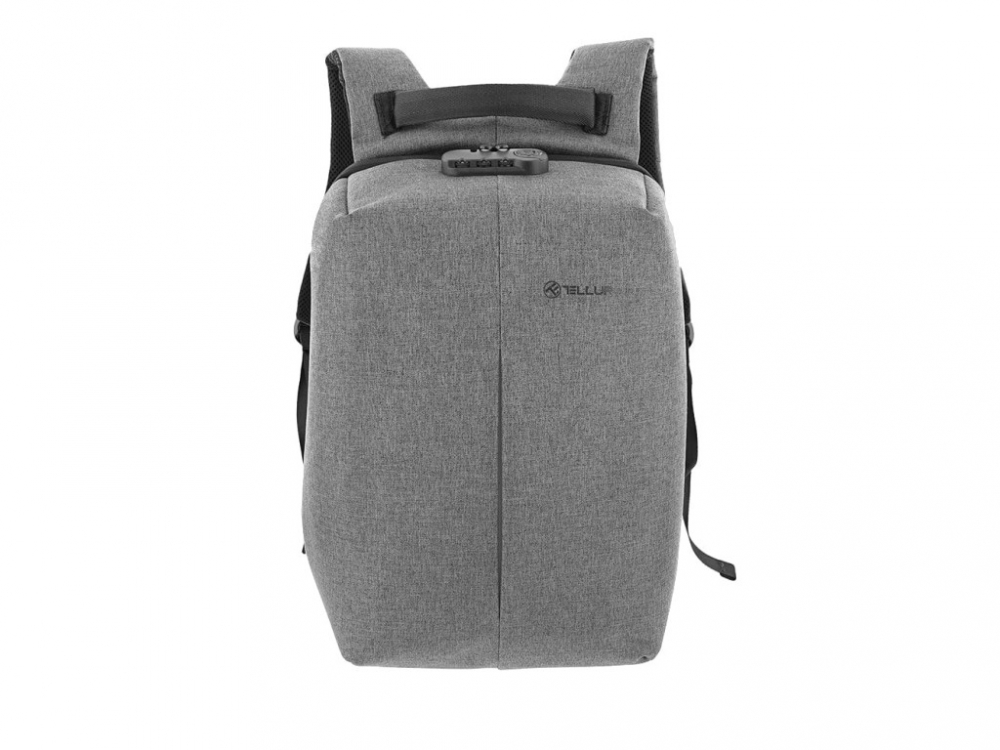 Rucsac laptop Tellur Antifurt V2, cu port USB, 15.6", gri [4]