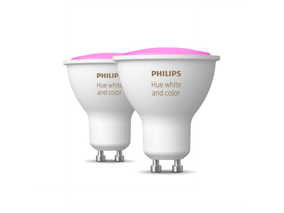 SET 2 SPOTURI incastrate smart LED Philips ,  soclu GU10 ,  putere 5.7W ,  forma spot ,  lumina multicolora ,  alimentare 220 - 240 V ,  Cod Produs: 8718699629250 [1]