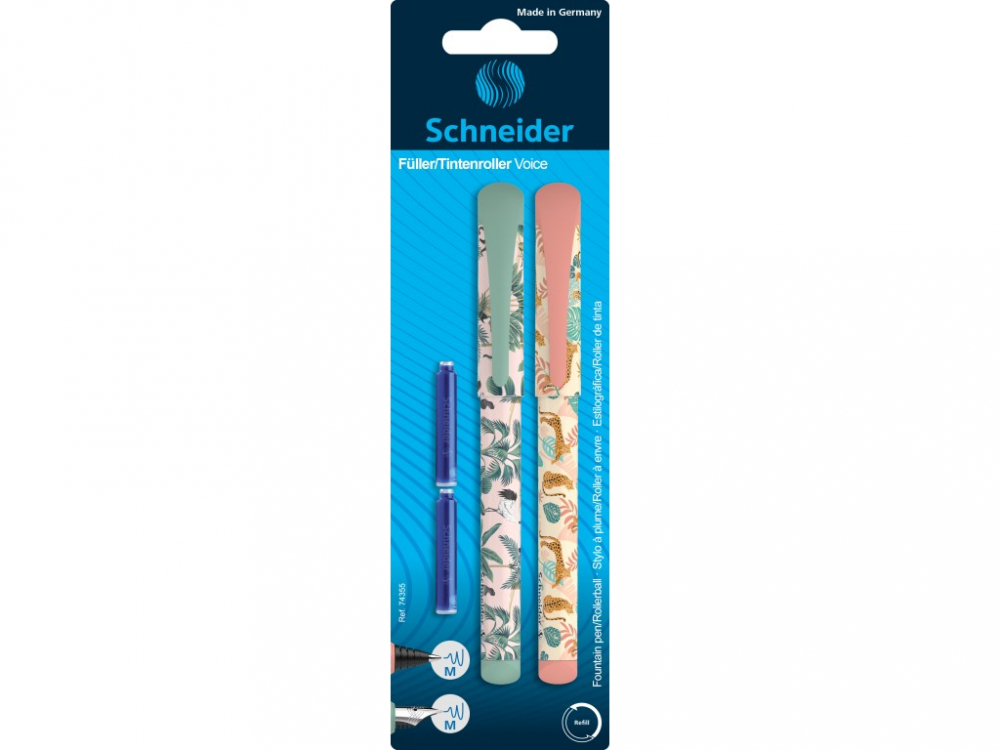 Set stilou + roller Schneider Voice + 2 rezerve/blister [1]