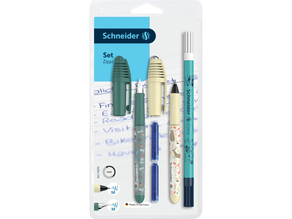 Set stilou + roller Schneider Zippi + pic Corry + 2 rezerve/blister [1]