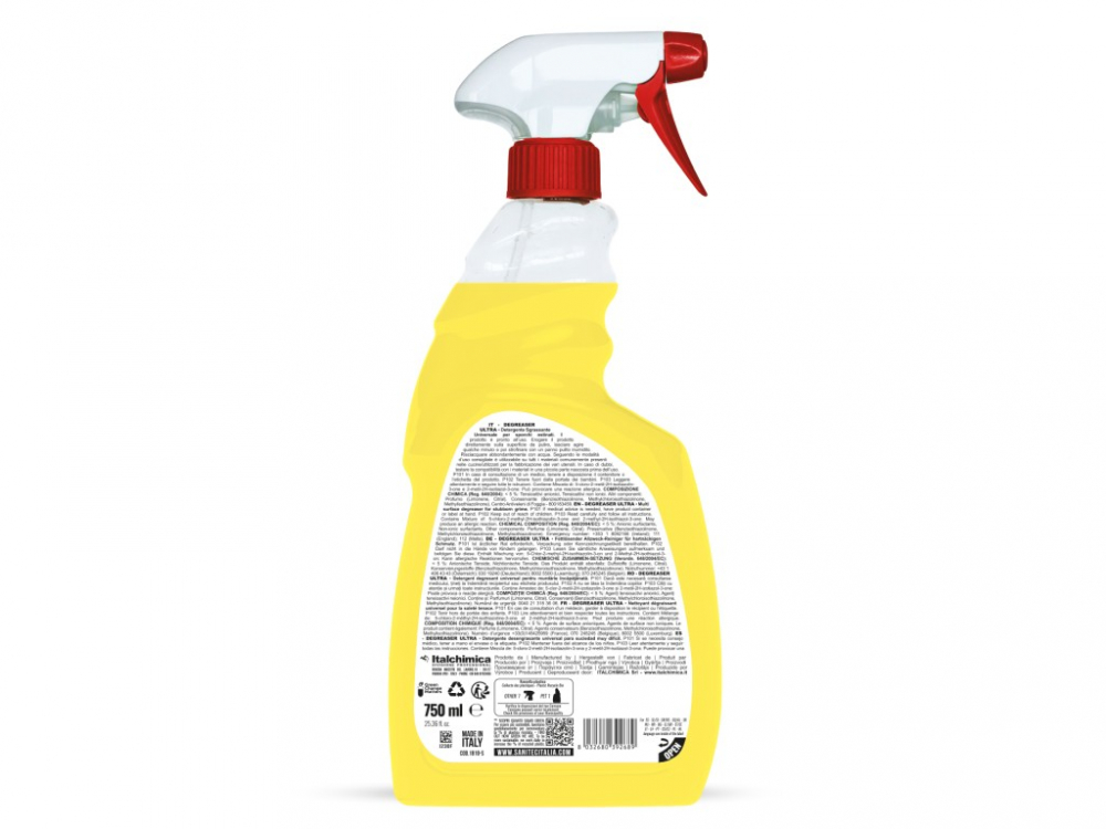 Solutie curatat suprafete bucatarie cu pulverizator 750 ml Sgrassatore ultra Sanitec [2]