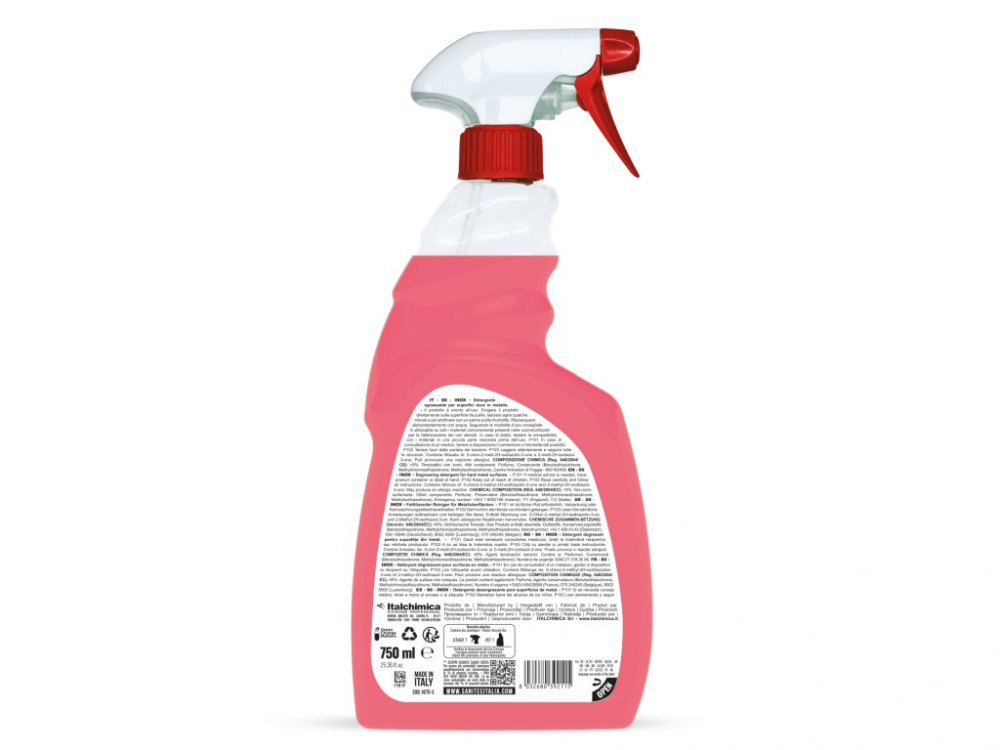 Solutie curatat suprafete metalice cu pulverizator 750 ml Sgrassatore Sanitec [2]